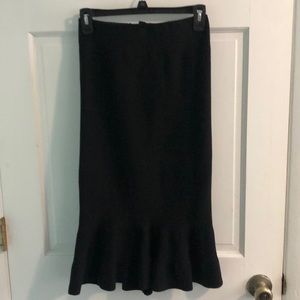Black midi skirt